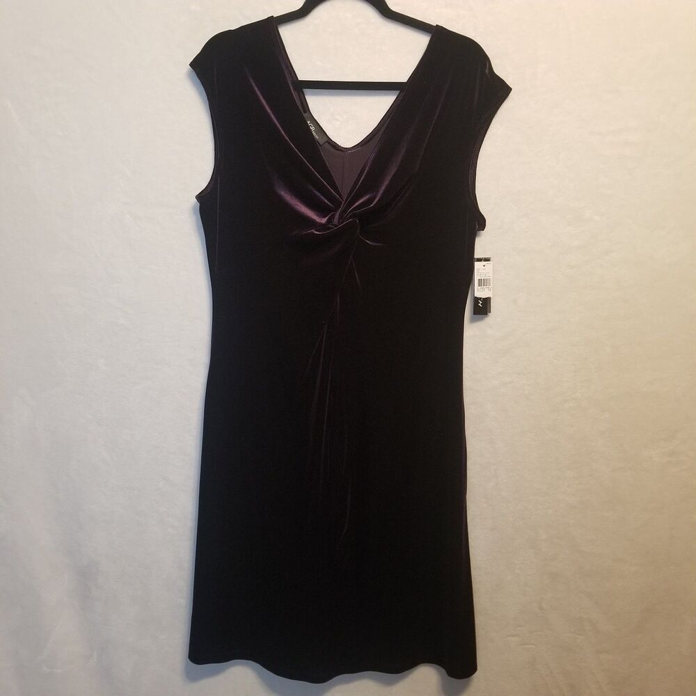 AGB 16 Dress Velvet Eggplant Purple Whimsygoth Dark Romance Goth Witchy NEW